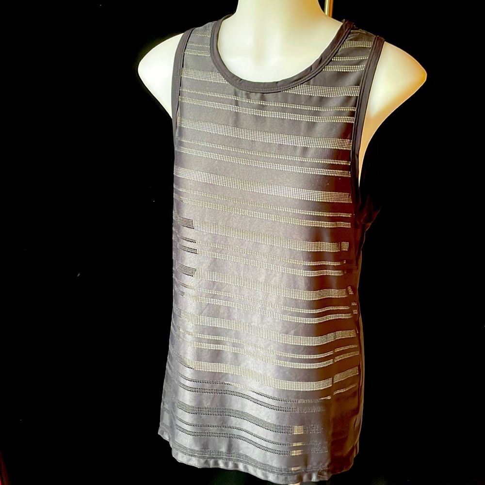ALALA Mesh Stripe Longer Length Tank *NWOT*